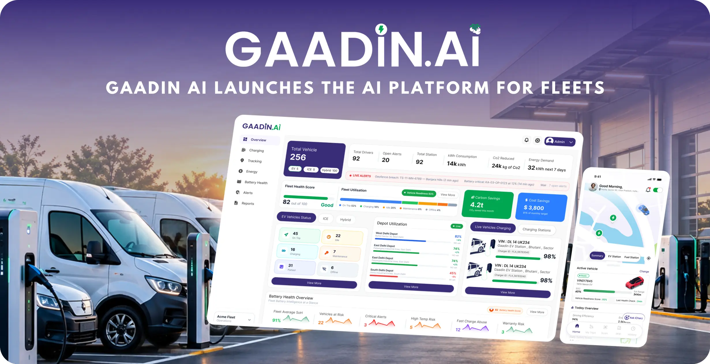 Gaadin AI fleet platform dashboard